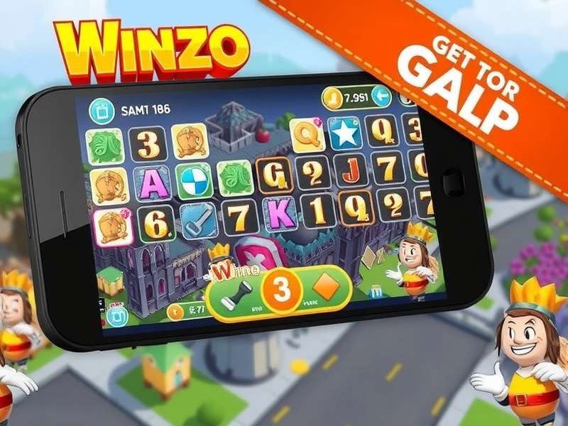 Screenshot of Winzo App interface showing game lobby and wallet balance