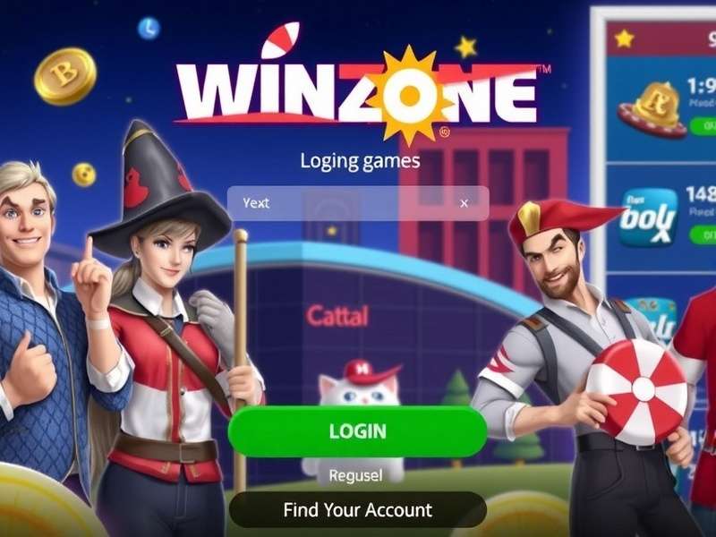 WinZO login screen and account recovery process on mobile