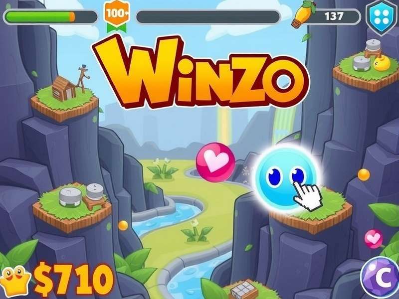 Winzo Games PC Interface showing multiple game windows