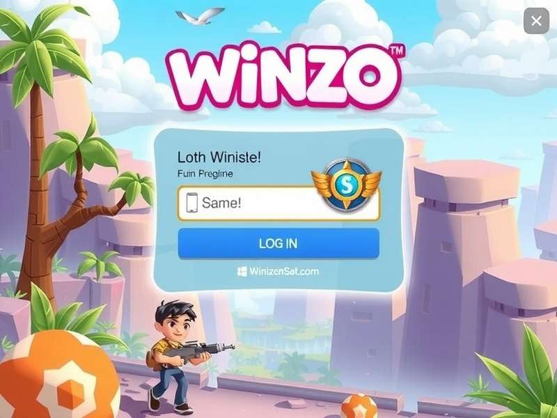 Winzo Login Screen on Mobile Device Showing Secure Authentication Process