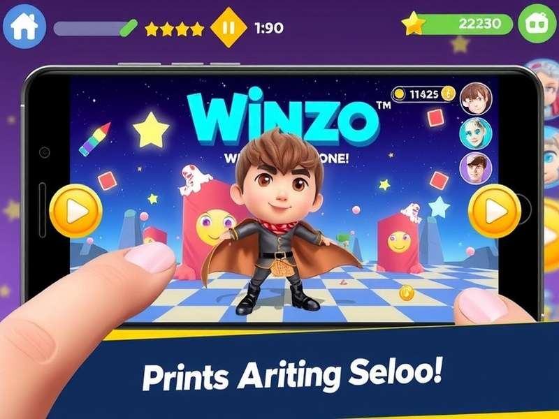 Winzo App Interface on Mobile