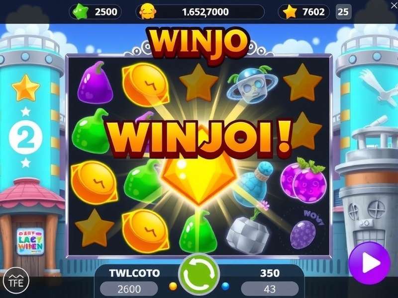 Winjo App interface on smartphone showing multiple game categories with vibrant colors
